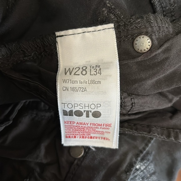 Topshop MOTO Women’s Size 28 (6) Distressed Black Jeans - Picture 4 of 6